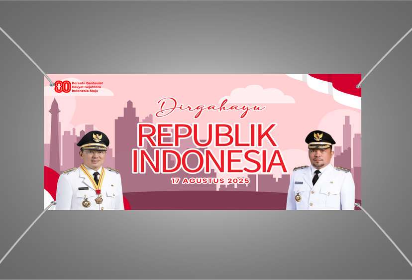 Baliho Kemerdekaan dengan Konsep Kota dan Negeri Bersatu Menyongsong Masa Depan - Image 1