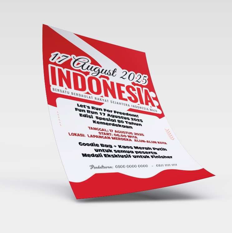Flyer 17 Agustus Indonesia – Mengukir Sejarah, Menggapai Masa Depan - Image 1