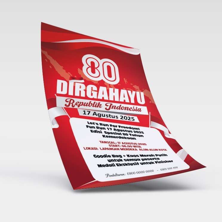 Flyer HUT RI ke-80 – Menyatukan Semangat Bangsa - Image 1
