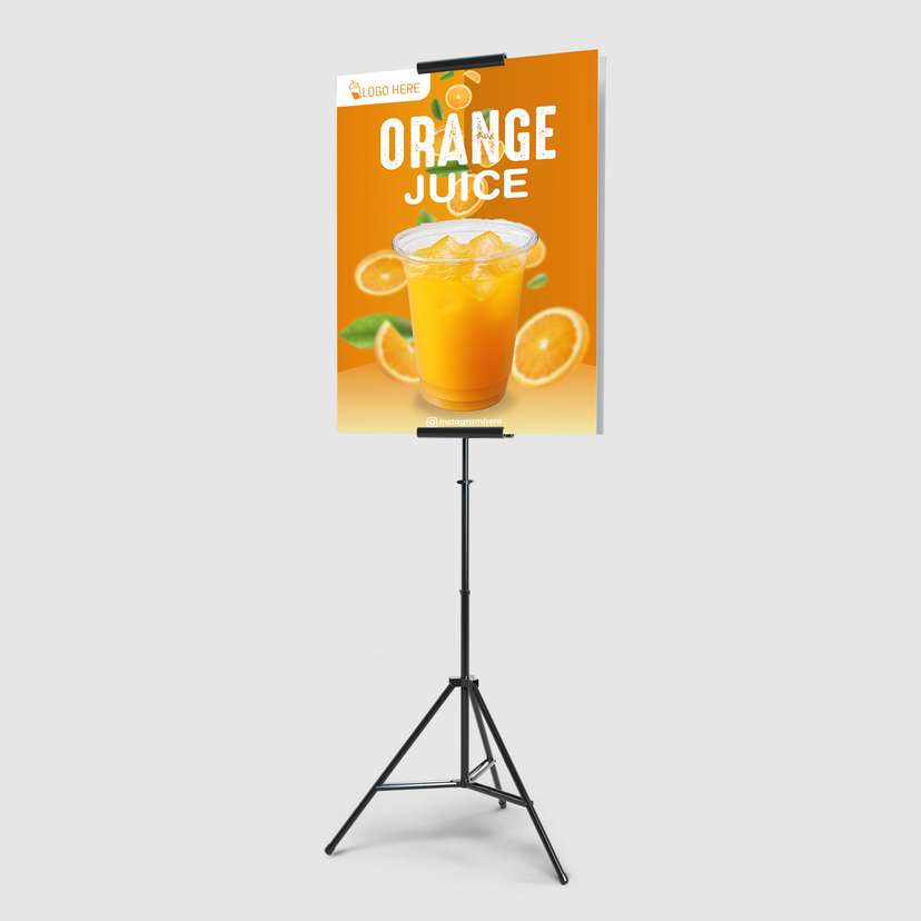 Foamboard Promo Minuman Orange Juice Warna Kuning Orange - Image 1