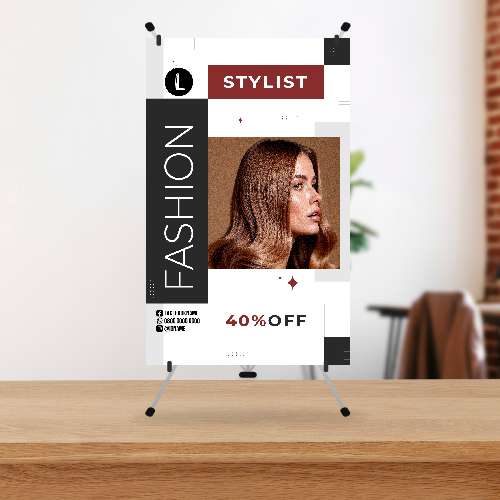 Mini Standing Banner Salon Fashion - Image 1
