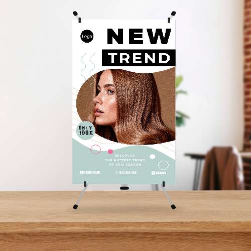 Mini Standing Banner Hair Salon Only 100K - Image 1