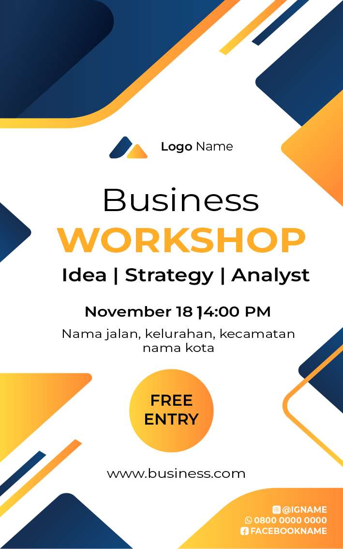 Mini Standing Banner Seminar Workshop Dengan Tema Business - Image 1