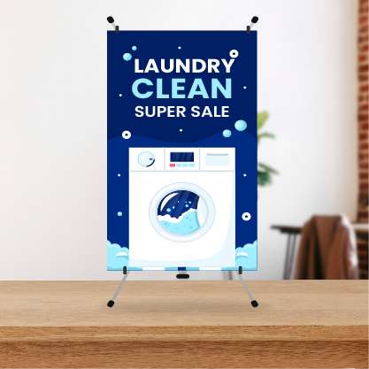 Mini Standing Banner Super Clean Super Sale - Image 1