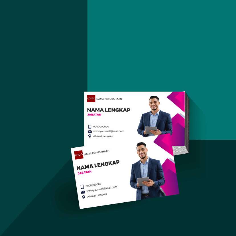 Kartu Nama Modern Bergaya Ungu Elegan dengan Desain Stylish untuk Profesional Kreatif - Image 1