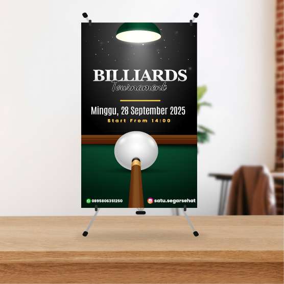 Mini Standing Banner Billiard Tournament - Image 1