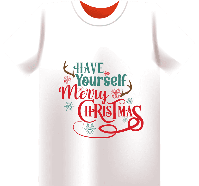 Kaos Putih Custom Natal Dengan Tulisan - Image 1