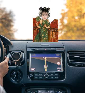 Akrilik Goyang-Goyang Cewek Oriental Elegan dengan Nuansa Imlek Meriah - Image 1