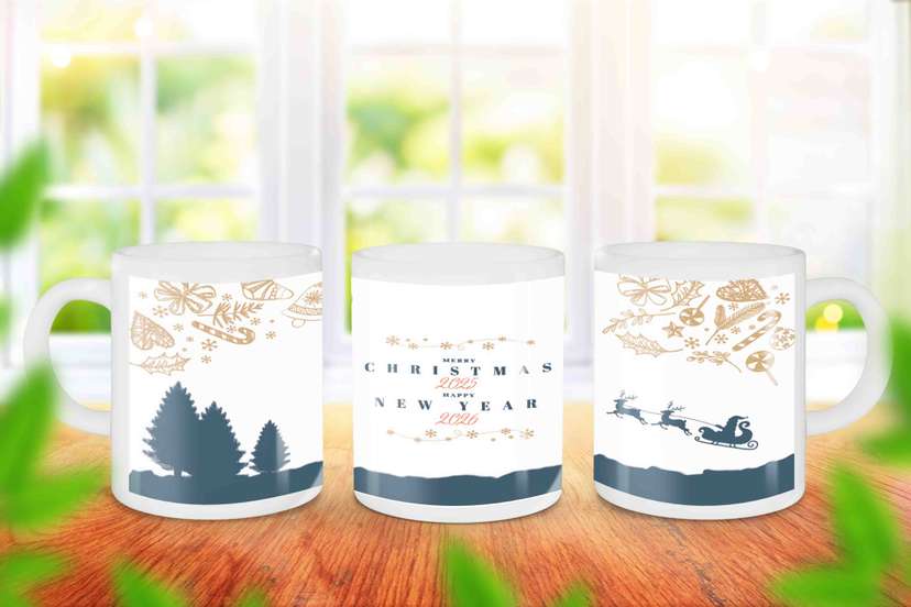 Mug Souvenir Merry Christmas and Happy New Year Lengkap Dengan Tahun - Image 1