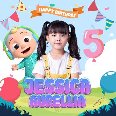 Baliho Hari Ulang Tahun Anak Cocomelon - Image 1