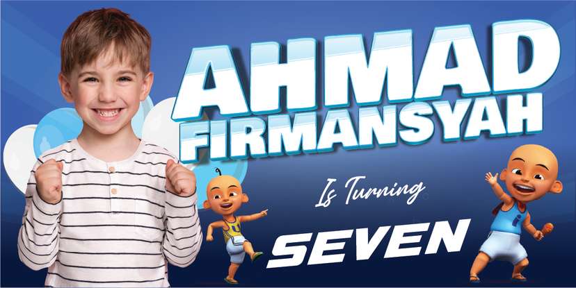 Baliho Ulang Tahun Upin Ipin - Image 1