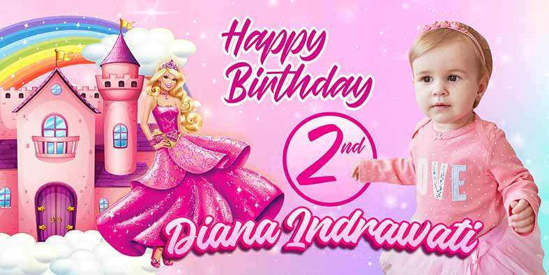 Baliho Ulang Tahun Barbie - Image 1