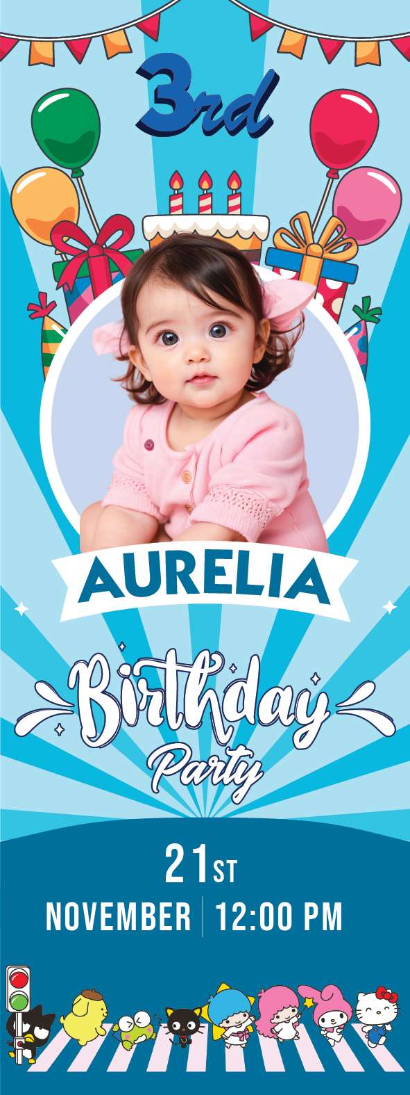 Standing Banner Ulang Tahun Sanrio - Image 1