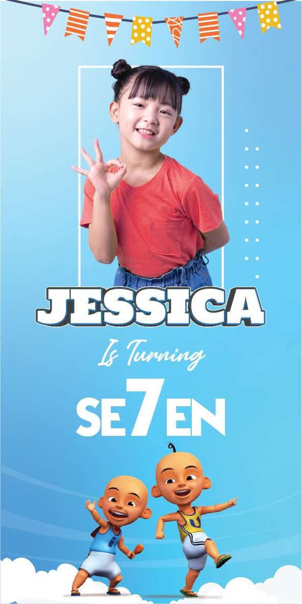 Baliho Ulang Tahun Upin Ipin - Image 1