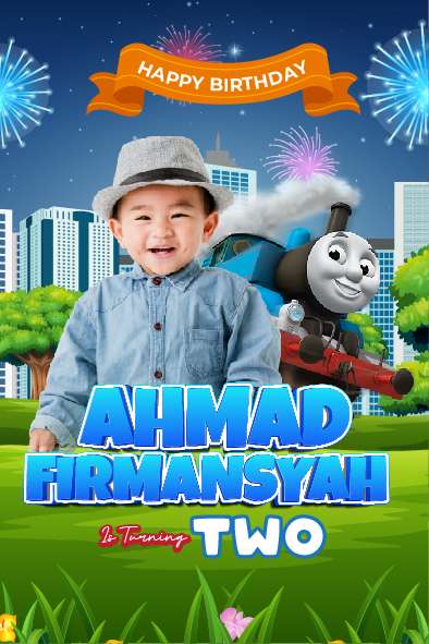 Baliho Hari Ulang Tahun Anak Thomas - Image 1