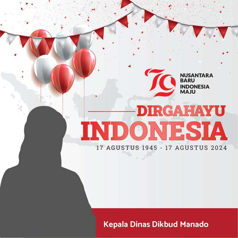 Spanduk Dirgahayu Republik Indonesia ke-79 Pemkot Manado - Image 1