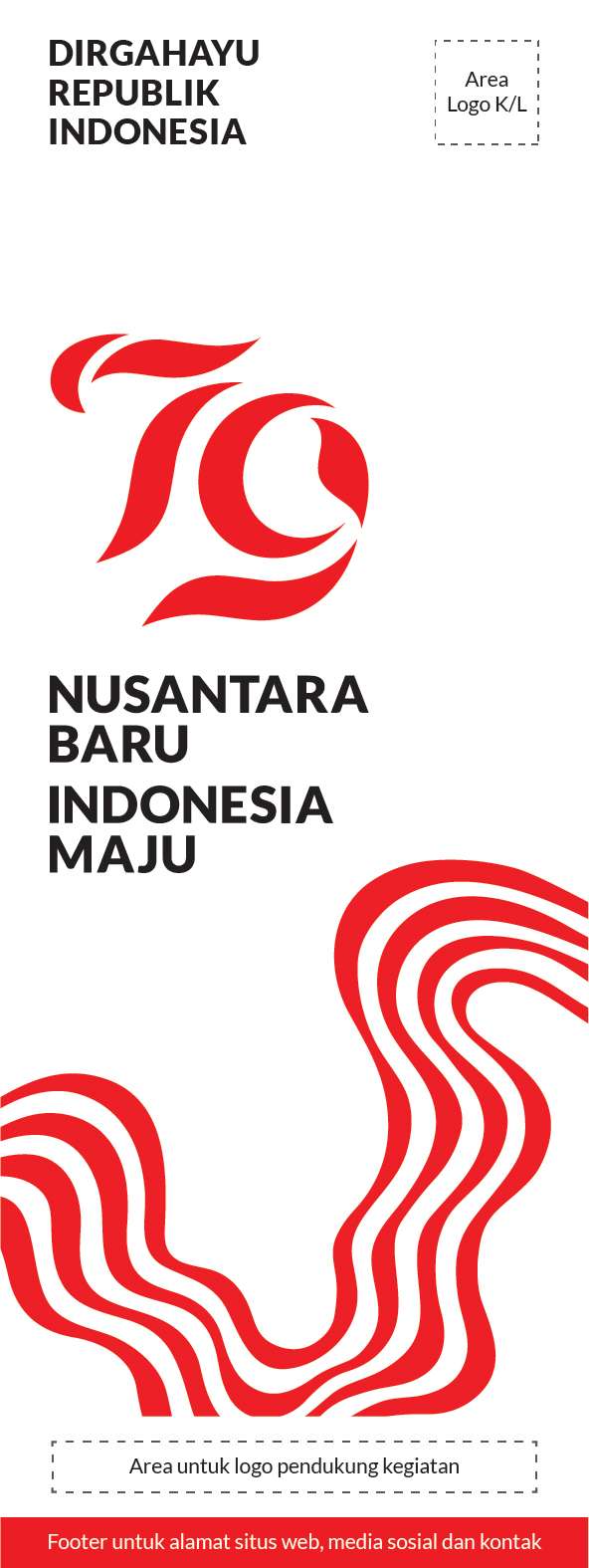 Standing Banner Dirgahayu Republik Indonesia ke-79 Desain Standar - Image 1