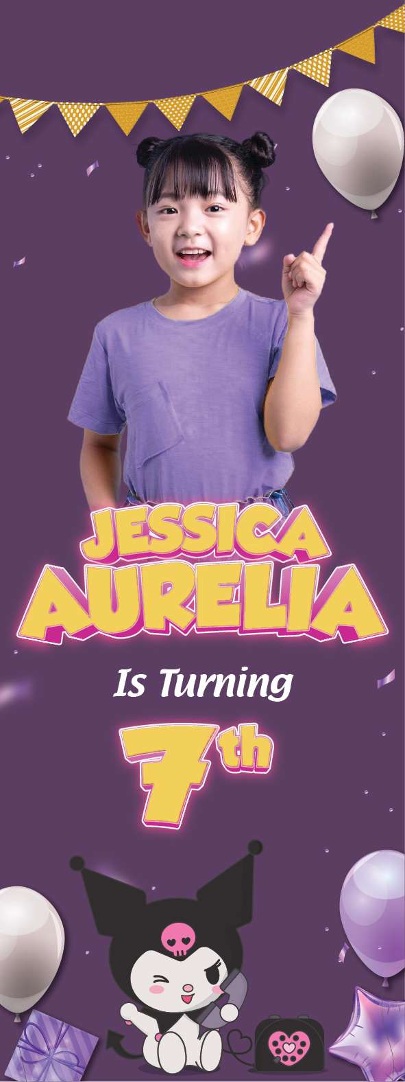 Standing Banner Ulang Tahun Kuromi - Image 1