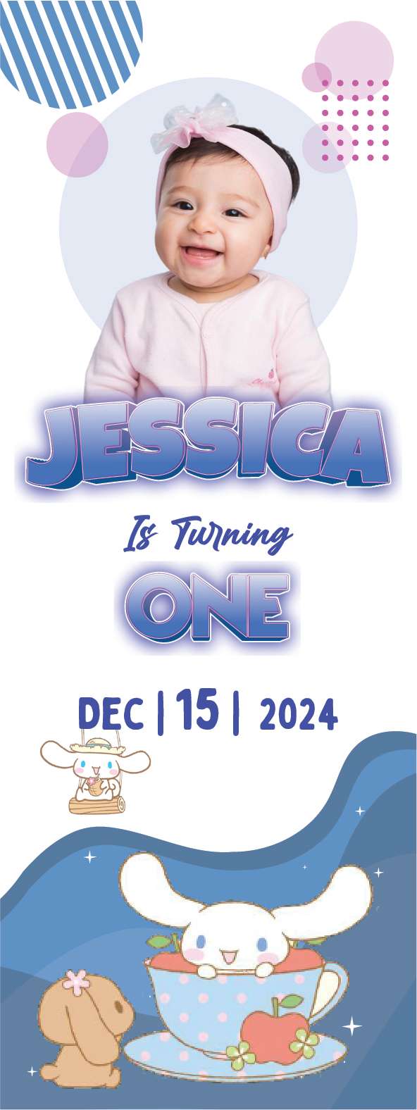 Standing Banner Ulang Tahun Cinnamoroll - Image 1