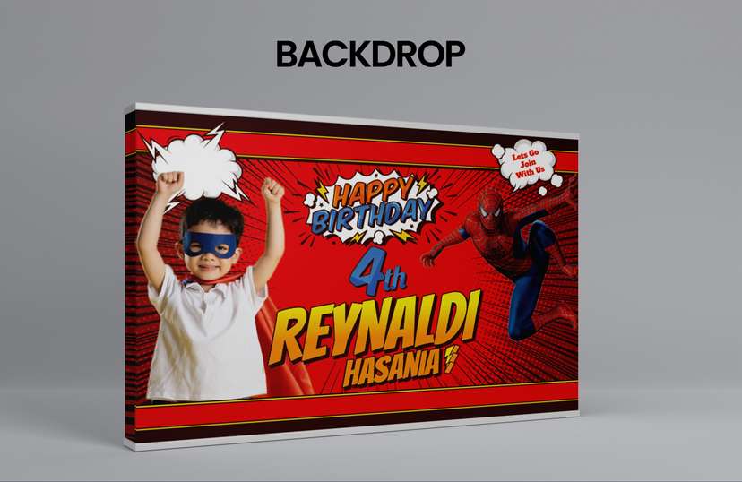 Baliho Ulang Tahun Spiderman - Image 2