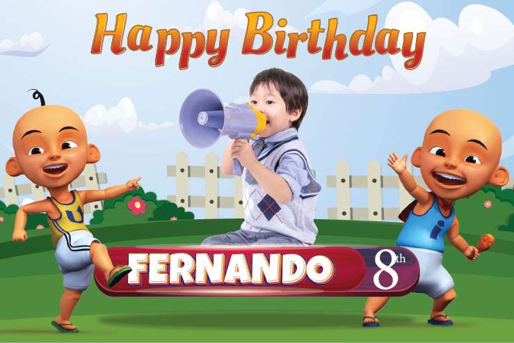 Baliho Ulang Tahun Upin Ipin - Image 1
