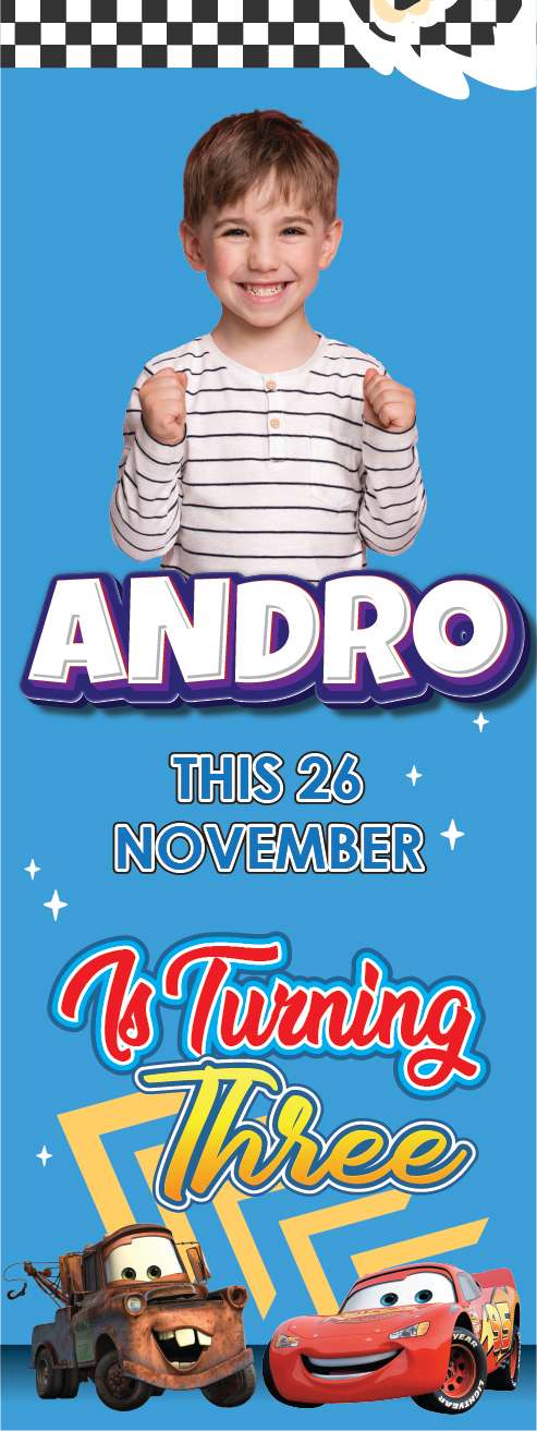 Standing Banner Ulang Tahun Cars - Image 1