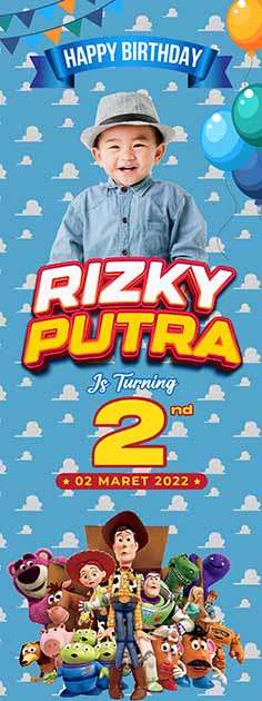 Standing Banner Hari Ulang Tahun Toy Story - Image 1