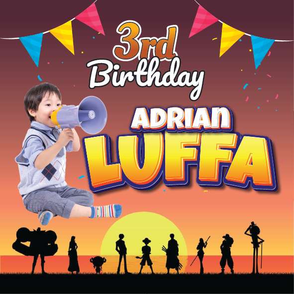 Baliho Ulang Tahun One Piece - Image 1