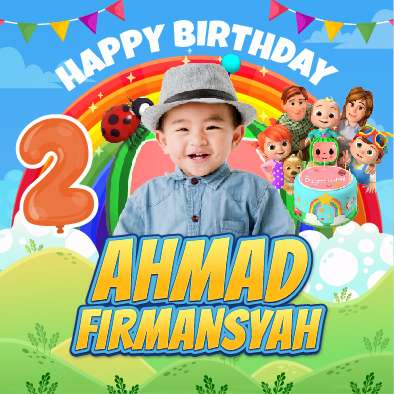 Baliho Hari Ulang Tahun Anak Cocomelon - Image 1