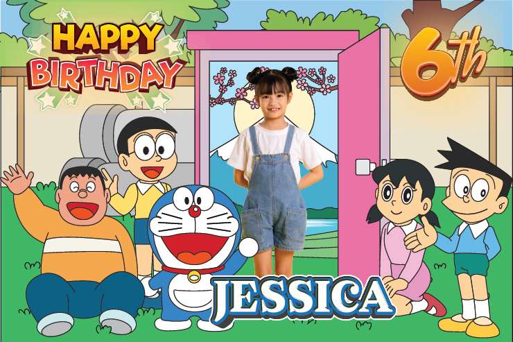 Baliho Ulang Tahun Doraemon - Image 1