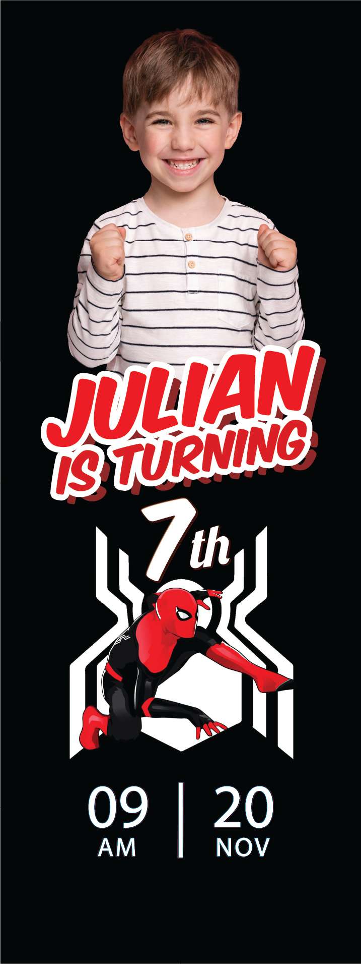 Standing Banner Ulang Tahun Spiderman - Image 1