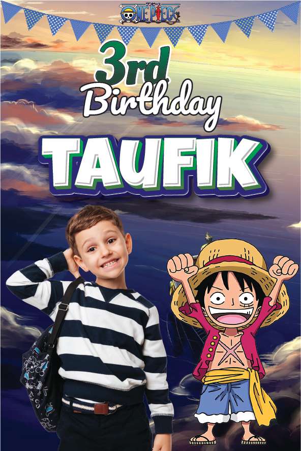 Baliho Ulang Tahun One Piece - Image 1