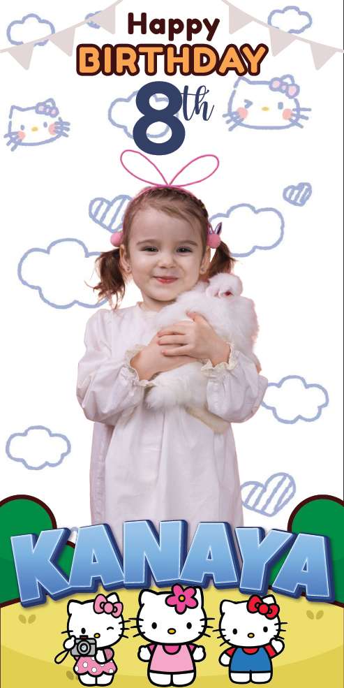 Baliho Ulang Tahun Hello Kitty - Image 1