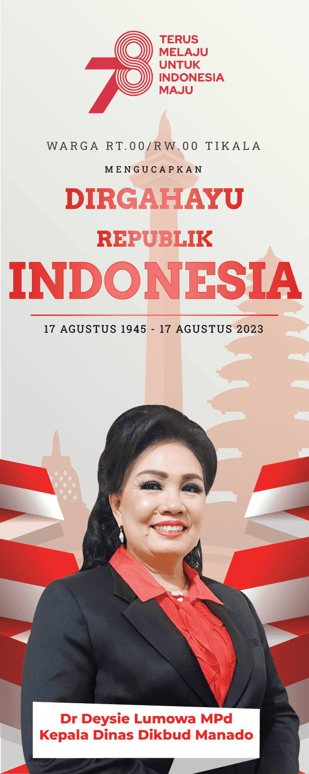 Standing Banner Dirgahayu Republik Indonesia - Image 1