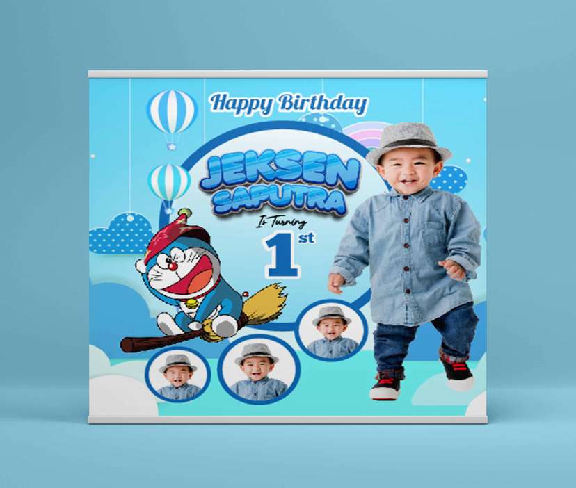 Baliho Hari Ulang Tahun Anak Doraemon - Image 2