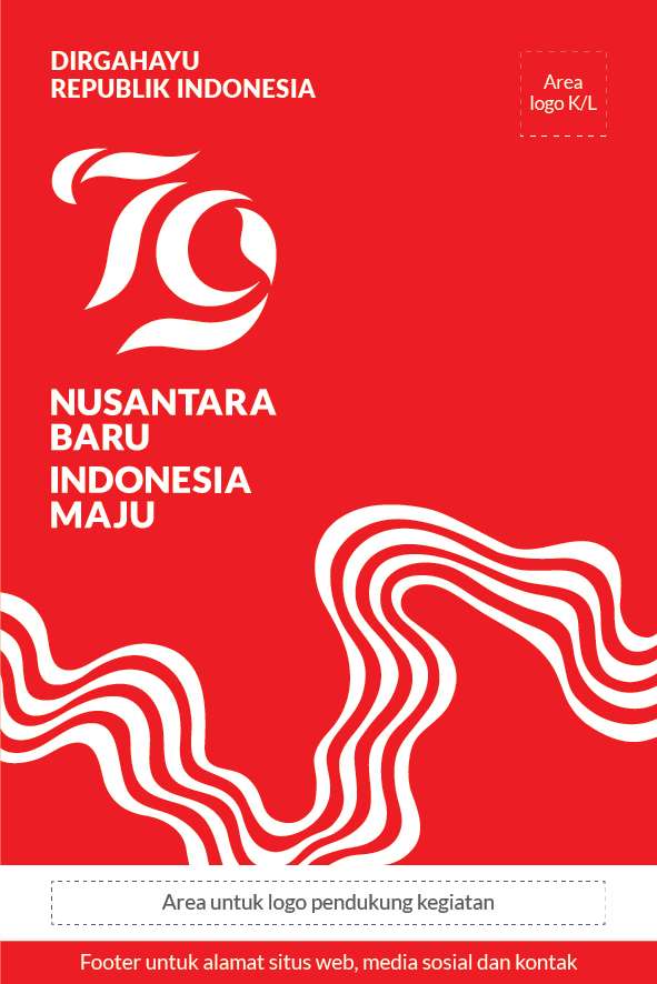 Spanduk Dirgahayu Republik Indonesia ke-79 Desain Standar - Image 1