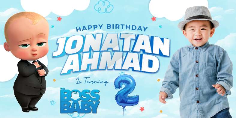 Baliho Hari Ulang Tahun Anak The Boss Baby - Image 1