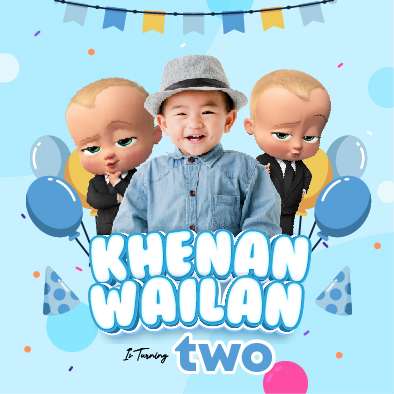 Baliho Hari Ulang Tahun Anak The Boss Baby - Image 1