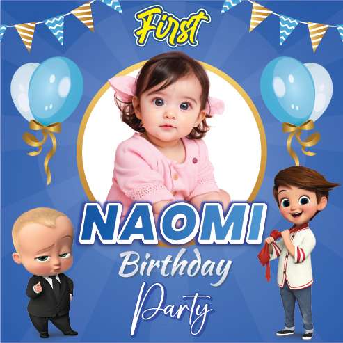 Baliho Ulang Tahun Baby Boss - Image 1