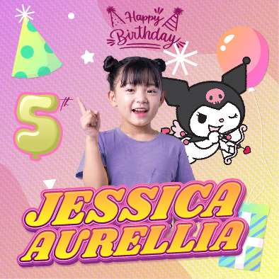 Baliho Hari Ulang Tahun Anak Kuromi - Image 1