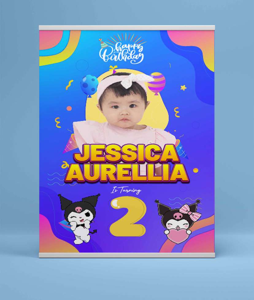 Baliho Hari Ulang Tahun Anak Kuromi - Image 2