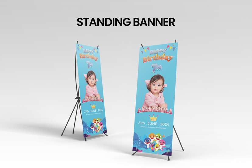 Standing Banner Ulang Tahun Baby Shark - Image 2