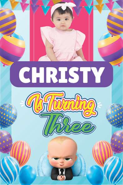 Baliho Ulang Tahun Baby Boss - Image 1