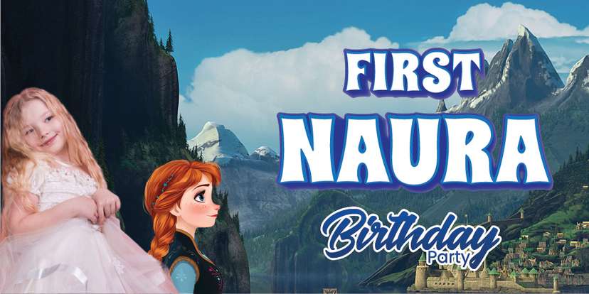 Baliho Ulang Tahun Frozen - Image 1