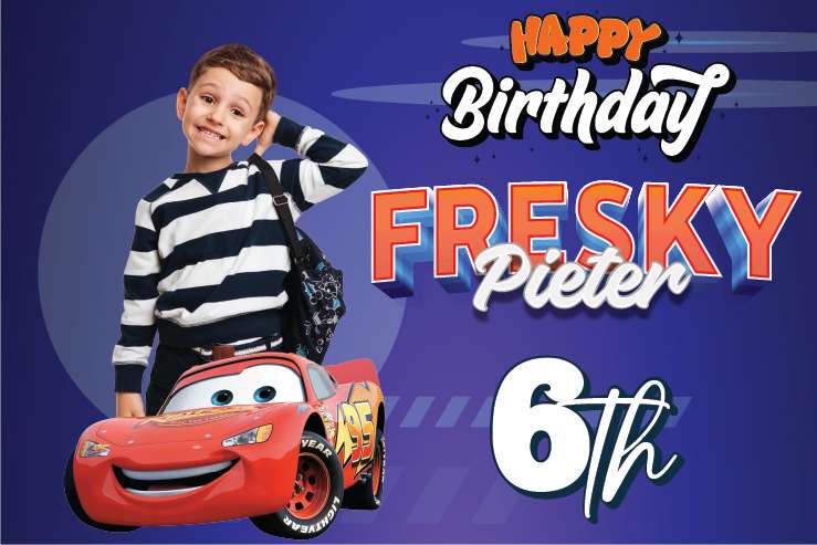 Baliho Ulang Tahun Cars - Image 1