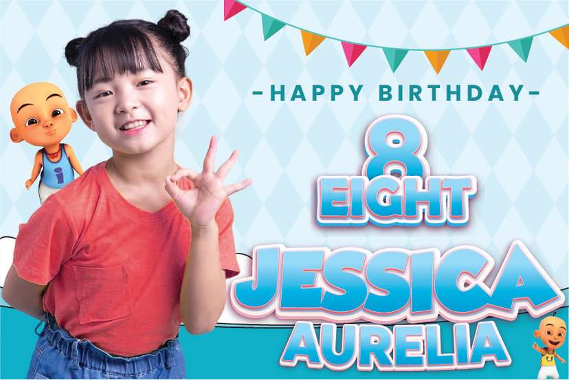 Baliho Ulang Tahun Upin Ipin - Image 1