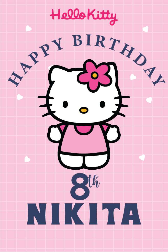 Baliho Ulang Tahun Hello Kitty - Image 1