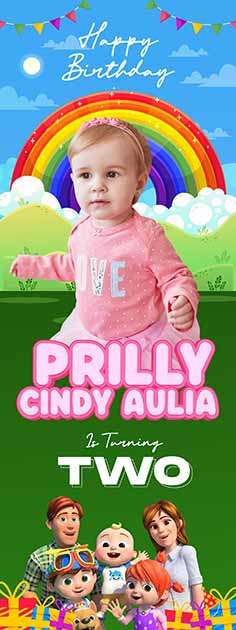 Standing Banner Ulang Tahun Anak Cocomelon - Image 1