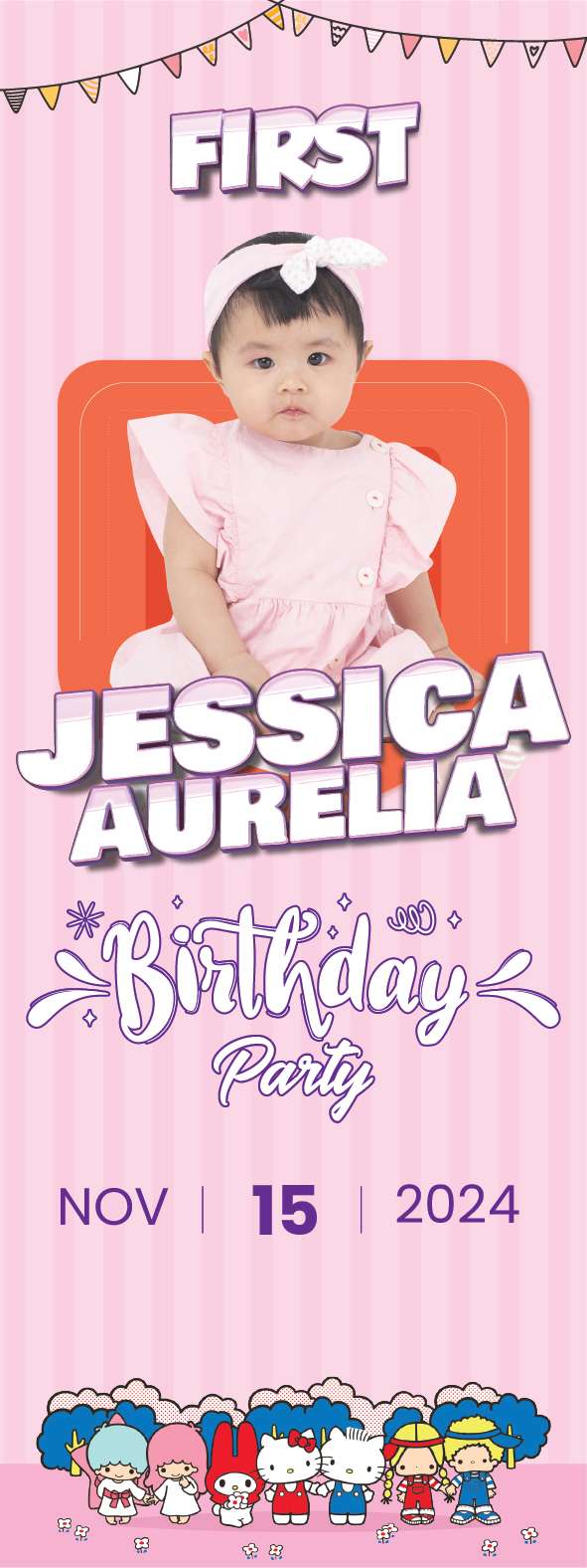 Standing Banner Ulang Tahun Sanrio - Image 1