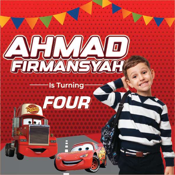 Baliho Ulang Tahun Cars - Image 1
